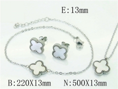 HY Wholesale Jewelry 316L Stainless Steel Earrings Necklace Jewelry Set-HY59S2528HHQ