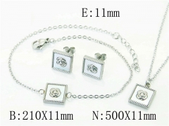 HY Wholesale Jewelry 316L Stainless Steel Earrings Necklace Jewelry Set-HY59S2511HHE