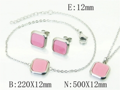 HY Wholesale Jewelry 316L Stainless Steel Earrings Necklace Jewelry Set-HY59S2520HHE