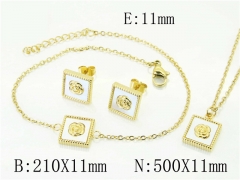 HY Wholesale Jewelry 316L Stainless Steel Earrings Necklace Jewelry Set-HY59S2513HIW
