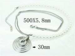 HY Wholesale Necklaces Stainless Steel 316L Jewelry Necklaces-HY80N0666PW