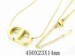 HY Wholesale Necklaces Stainless Steel 316L Jewelry Necklaces-HY09N1346OR