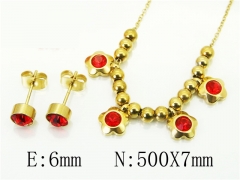 HY Wholesale Jewelry 316L Stainless Steel Earrings Necklace Jewelry Set-HY91S1591HHD