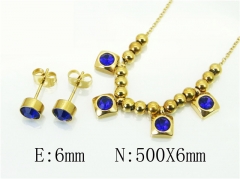 HY Wholesale Jewelry 316L Stainless Steel Earrings Necklace Jewelry Set-HY91S1573HHF