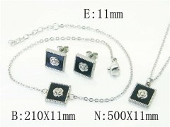 HY Wholesale Jewelry 316L Stainless Steel Earrings Necklace Jewelry Set-HY59S2512HHE