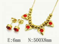 HY Wholesale Jewelry 316L Stainless Steel Earrings Necklace Jewelry Set-HY91S1568HHY