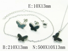 HY Wholesale Jewelry 316L Stainless Steel Earrings Necklace Jewelry Set-HY59S2496HHB