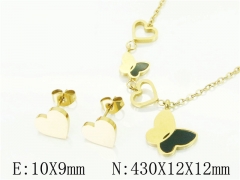 HY Wholesale Jewelry 316L Stainless Steel Earrings Necklace Jewelry Set-HY09S0016HIR
