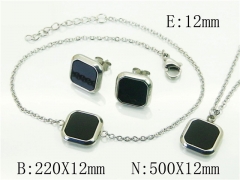 HY Wholesale Jewelry 316L Stainless Steel Earrings Necklace Jewelry Set-HY59S2517HHD