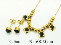 HY Wholesale Jewelry 316L Stainless Steel Earrings Necklace Jewelry Set-HY91S1576HHV
