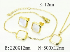 HY Wholesale Jewelry 316L Stainless Steel Earrings Necklace Jewelry Set-HY59S2522HIW