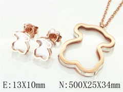 HY Wholesale Jewelry 316L Stainless Steel Earrings Necklace Jewelry Set-HY90S0205IDD