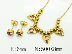 HY Wholesale Jewelry 316L Stainless Steel Earrings Necklace Jewelry Set-HY91S1569HHT