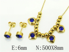 HY Wholesale Jewelry 316L Stainless Steel Earrings Necklace Jewelry Set-HY91S1579HHG