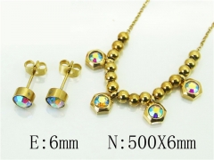 HY Wholesale Jewelry 316L Stainless Steel Earrings Necklace Jewelry Set-HY91S1554HHQ