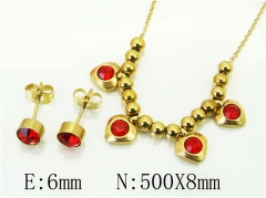 HY Wholesale Jewelry 316L Stainless Steel Earrings Necklace Jewelry Set-HY91S1580HHF
