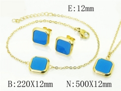HY Wholesale Jewelry 316L Stainless Steel Earrings Necklace Jewelry Set-HY59S2527HIW