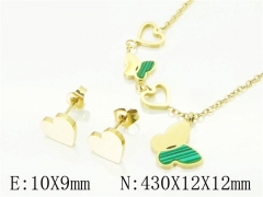 HY Wholesale Jewelry 316L Stainless Steel Earrings Necklace Jewelry Set-HY09S0014HID