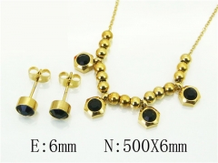 HY Wholesale Jewelry 316L Stainless Steel Earrings Necklace Jewelry Set-HY91S1558HHCX