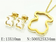 HY Wholesale Jewelry 316L Stainless Steel Earrings Necklace Jewelry Set-HY90S0204HPA
