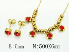 HY Wholesale Jewelry 316L Stainless Steel Earrings Necklace Jewelry Set-HY91S1556HHV