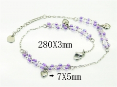 HY Wholesale Anklet Stainless Steel 316L Fashion Jewelry-HY54B0504MLX