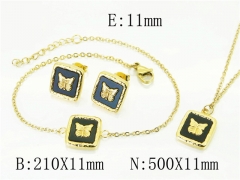 HY Wholesale Jewelry 316L Stainless Steel Earrings Necklace Jewelry Set-HY59S2510HIW