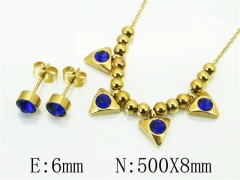 HY Wholesale Jewelry 316L Stainless Steel Earrings Necklace Jewelry Set-HY91S1567HHU