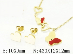 HY Wholesale Jewelry 316L Stainless Steel Earrings Necklace Jewelry Set-HY09S0015HIW