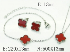 HY Wholesale Jewelry 316L Stainless Steel Earrings Necklace Jewelry Set-HY59S2531HHU