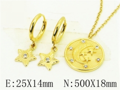 HY Wholesale Jewelry 316L Stainless Steel Earrings Necklace Jewelry Set-HY06S1117HLV