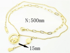 HY Wholesale Necklaces Stainless Steel 316L Jewelry Necklaces-HY09N1370PW