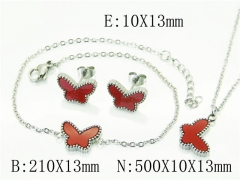 HY Wholesale Jewelry 316L Stainless Steel Earrings Necklace Jewelry Set-HY59S2499HHX
