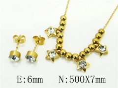 HY Wholesale Jewelry 316L Stainless Steel Earrings Necklace Jewelry Set-HY91S1588HHW
