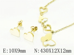 HY Wholesale Jewelry 316L Stainless Steel Earrings Necklace Jewelry Set-HY09S0013HID