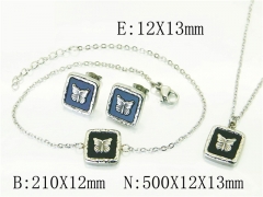 HY Wholesale Jewelry 316L Stainless Steel Earrings Necklace Jewelry Set-HY59S2508HHX