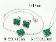 HY Wholesale Jewelry 316L Stainless Steel Earrings Necklace Jewelry Set-HY59S2530HHA