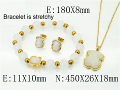 HY Wholesale Jewelry 316L Stainless Steel Earrings Necklace Jewelry Set-HY21S0392JKS