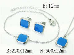 HY Wholesale Jewelry 316L Stainless Steel Earrings Necklace Jewelry Set-HY59S2521HHB