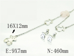 HY Wholesale Jewelry 316L Stainless Steel Earrings Necklace Jewelry Set-HY64S1353HKR