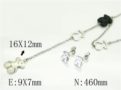 HY Wholesale Jewelry 316L Stainless Steel Earrings Necklace Jewelry Set-HY64S1359HKW