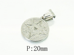 HY Wholesale Pendant Jewelry 316L Stainless Steel Jewelry Pendant-HY39P0580JW