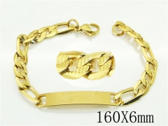 HY Wholesale Jewelry 316L Stainless Steel Earrings Necklace Jewelry Set-HY40B1330JI