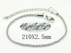 HY Wholesale Jewelry 316L Stainless Steel Earrings Necklace Jewelry Set-HY39B0844ILS