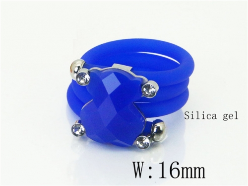 HY Wholesale Popular Rings Jewelry Silica Gel And Stainless Steel 316L Rings-HY64R0852HHS