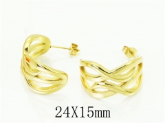 HY Wholesale Earrings 316L Stainless Steel Popular Jewelry Earrings-HY16E0153OG