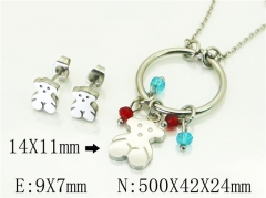HY Wholesale Jewelry 316L Stainless Steel Earrings Necklace Jewelry Set-HY64S1331HLS