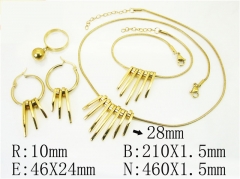 HY Wholesale Jewelry 316L Stainless Steel Earrings Necklace Jewelry Set-HY50S0395JXX