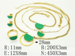 HY Wholesale Jewelry 316L Stainless Steel Earrings Necklace Jewelry Set-HY50S0321JSX