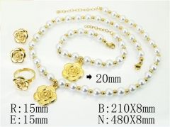 HY Wholesale Jewelry 316L Stainless Steel Earrings Necklace Jewelry Set-HY50S0300JZZ